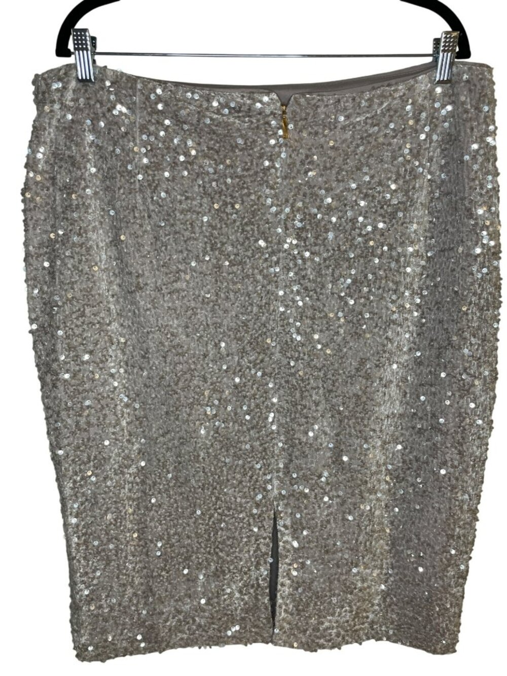 Donna Karan Sequin Embellished Pencil Skirt Beige Size 8 MSRP$139 NWT - Picture 2 of 10